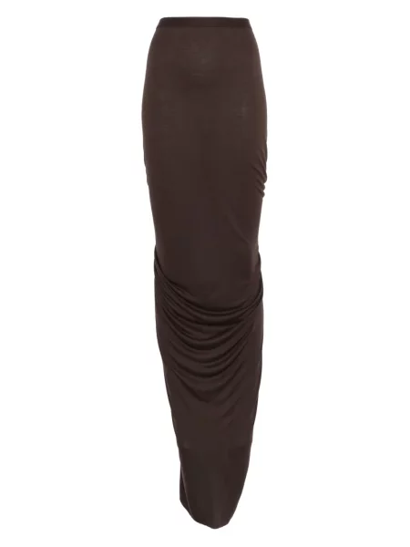 Fusta maxi Rick Owens Lilies drapată maro