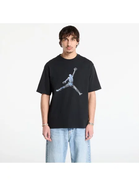 Tricou Jordan T-Shirt Black/ White L alb