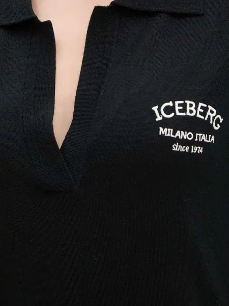 Rochie midi Iceberg până la genunchi de costum negru