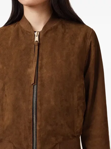 Geanta de piele Allsaints maro