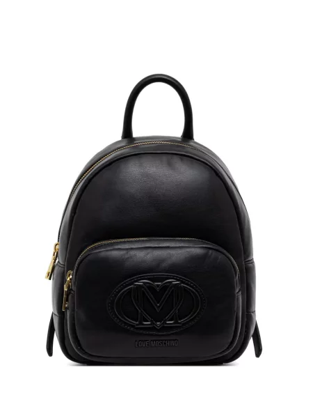 Matlasat rucsac Love Moschino cu autograf negru