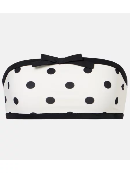 Top Self-portrait cu buline alb