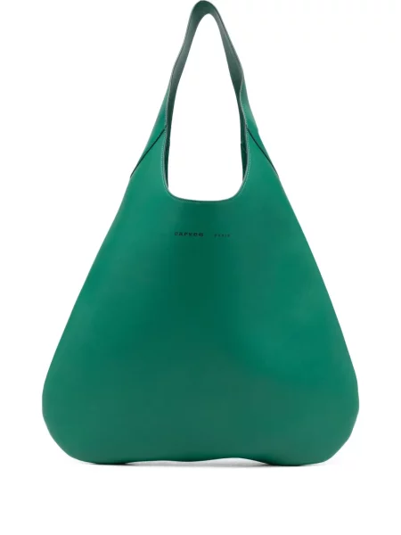 Geanta de piele Carven din piele verde