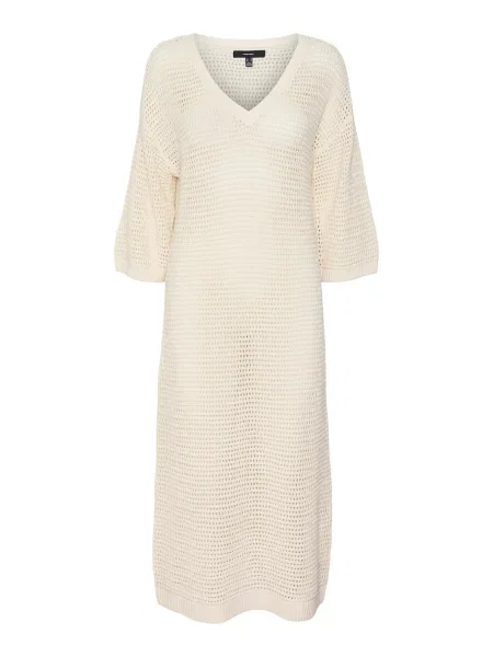 VERO MODA Úpletové šaty MADERA' béžová