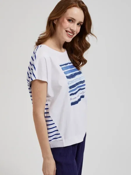 Tricou Moodo cu imagine alb