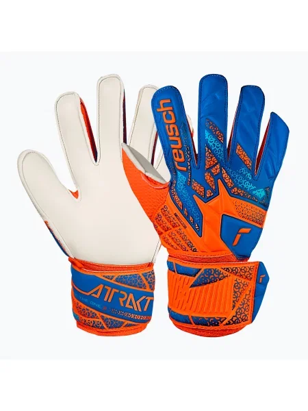 Mănuși de portar pentru copii Reusch Attrakt Solid Junior shocking orange/blue albastru