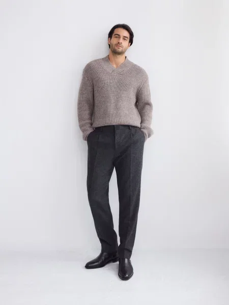 Шерстяные брюки Reserved серые