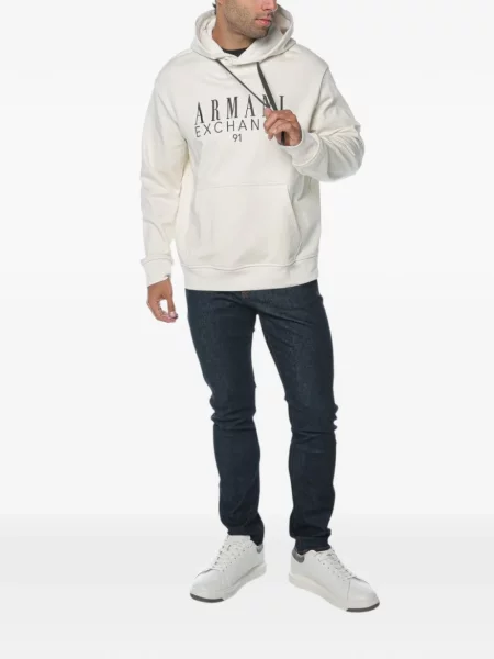 Hanorac cu glugă Armani Exchange cu imagine