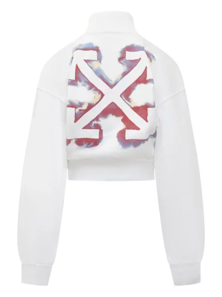 Hanorac cu fermoar Off-white alb