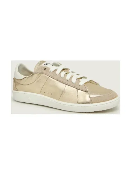 Patrizia Pepe sneakers din piele auriu