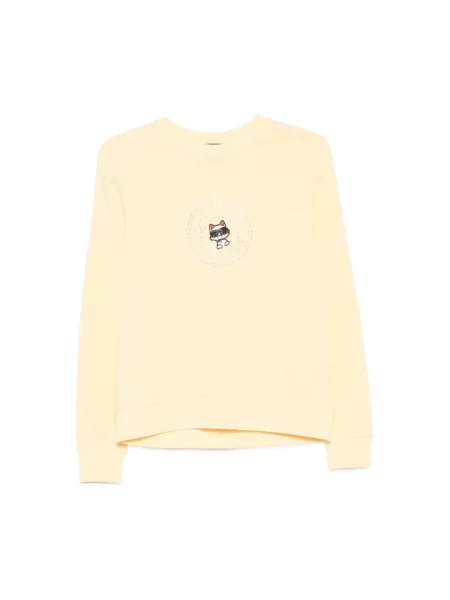 Bluza Karl Lagerfeld z logo żółta