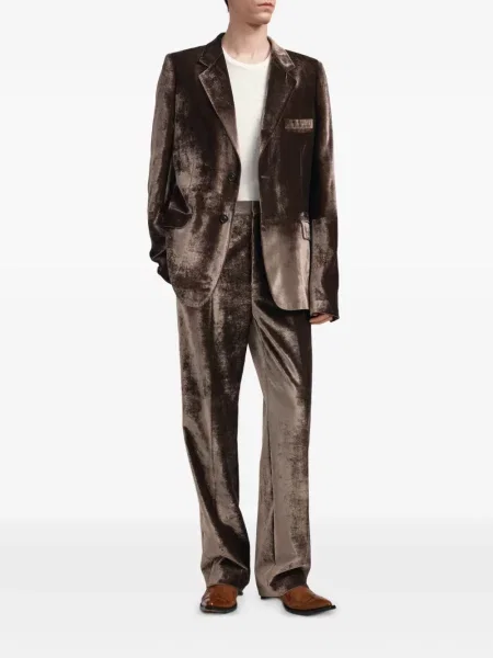 Pantaloni Maison Margiela de catifea maro