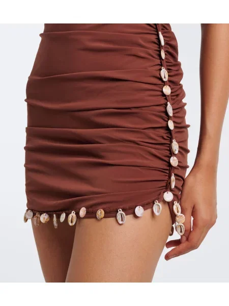 Rochie Christopher Esber din jerseu maro