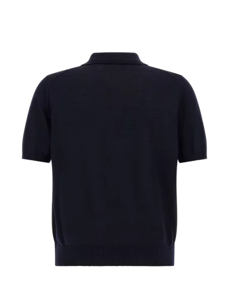 Gulerat tricou polo Boss de lână albastru
