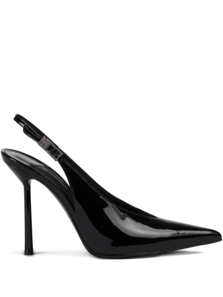 Pantofi cu toc Le Silla slingback de cristal negru