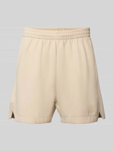 Szorty dresowe o kroju regular fit z domieszką modalu i bawełny Adidas Sportswear beżowe