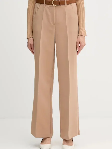 Marc Aurel pantaloni lat high waist bej