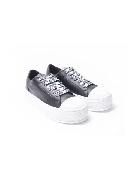 Sneakersy Moschino skórzane czarne