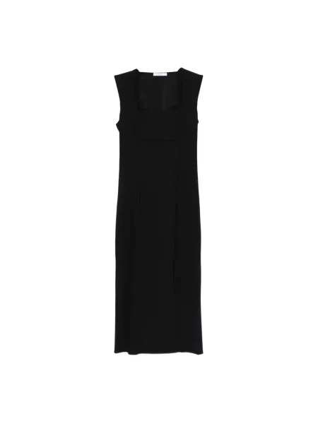 Sukienka midi Patrizia Pepe z dżerseju do kolan czarna