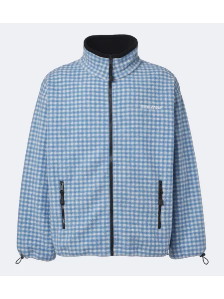 Geacă Miu Miu din fleece albastru