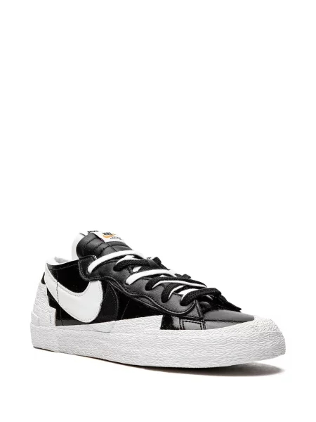 Kožené lakované sako Nike černé