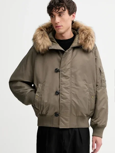 HUGO rövid kabát téli zöld