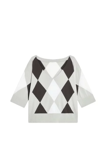 Pulover Liviana Conti cu model argyle gri