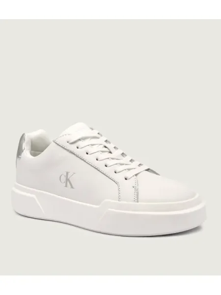 Blugi Calvin Klein din dantelă alb