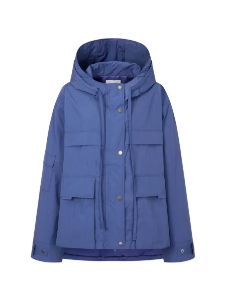 Geacă Tomboy cu glugă albastru