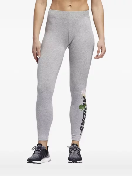 Leggings Adidas cu imagine din piele de căprioară alergare gri