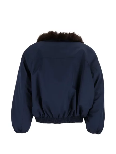 Gulerat geacă Shirtaporter cu blană albastru