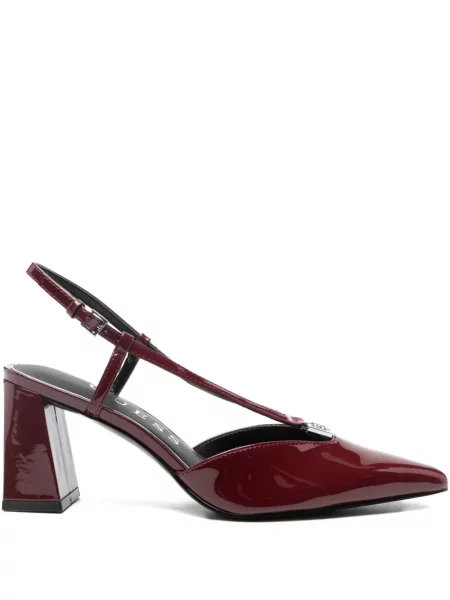 Pantofi cu toc Guess cu bretele roșu