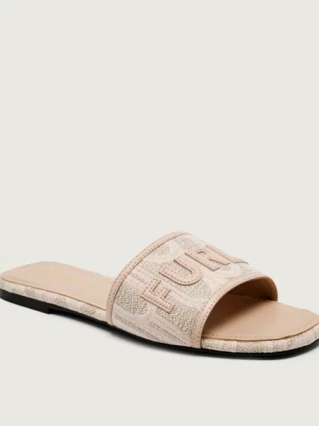 Furla Șlapi FURLA BREZZA cu adaos de piele bej