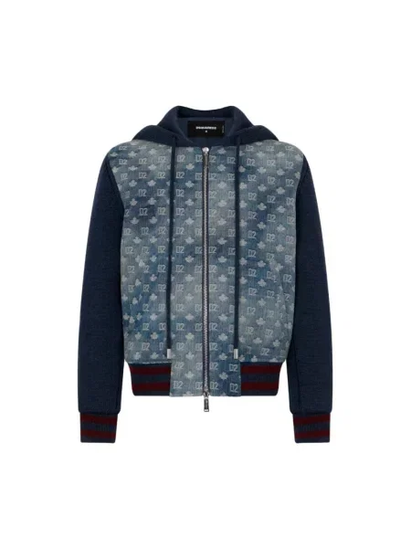 Kardigan Dsquared2 wełniany niebieski