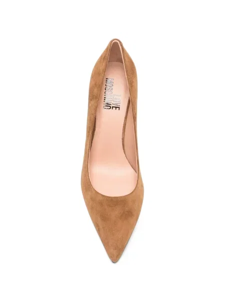 Pantofi cu toc Love Moschino cu autograf maro