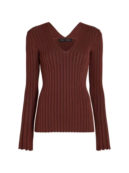 Top Proenza Schouler de mătase maro