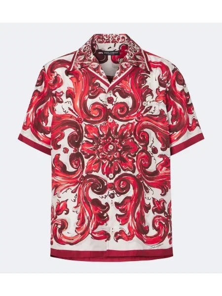 Cămașă Dolce&gabbana de mătase roșu
