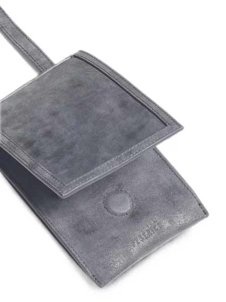 Geanta crossbody Peserico din piele de căprioară gri