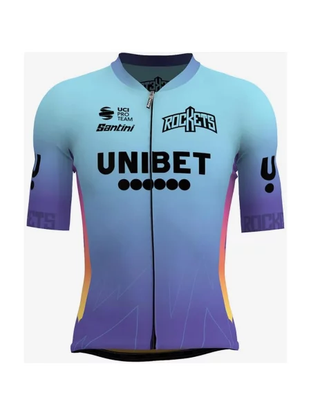 Koszulka Santini Unibet Rockets Original damska z krótkim rękawem Krój Sleek XL niebieska