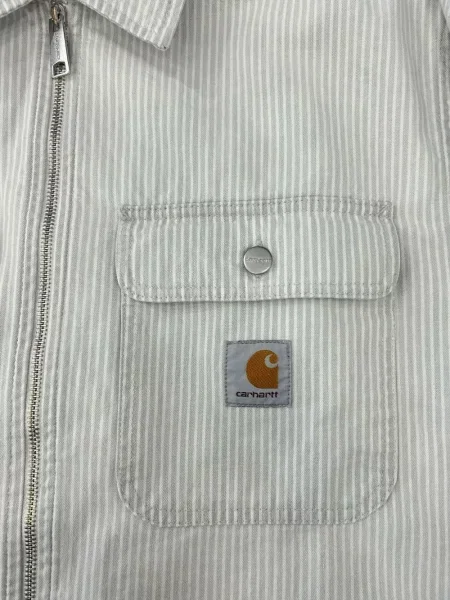 Pruhovaná košile Carhartt Wip šedá