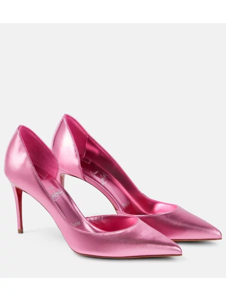 Pantofi cu toc Christian Louboutin din piele roz