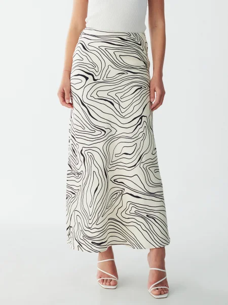 Willa Fustă Peggy negru alb