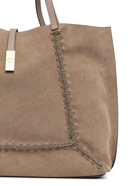 Geantă shopper Pollini din piele de căprioară