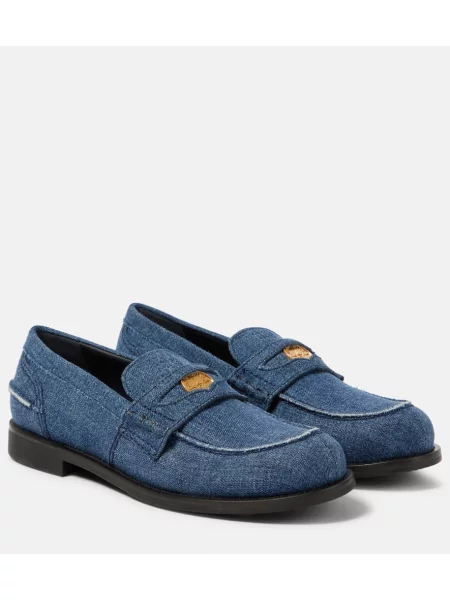 Loaferke Miu Miu z avtogramom modra