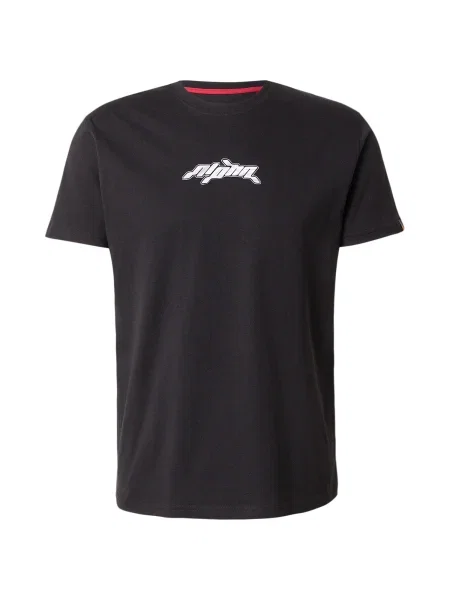 ALPHA INDUSTRIES Tricou gri / negru alb