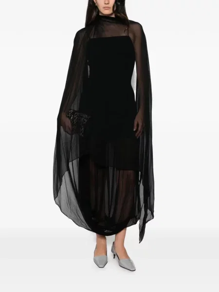 Rochie maxi Staud drapată negru