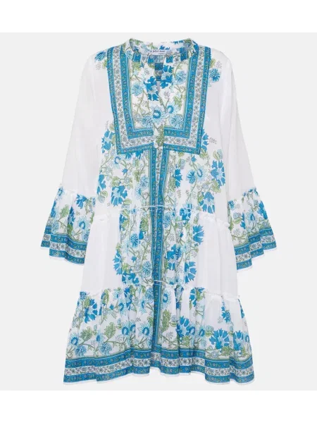 Rochie Juliet Dunn cu model floral alb