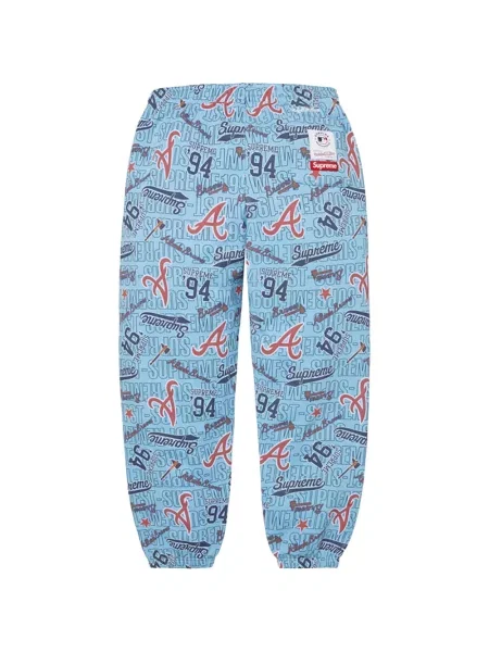 Pantaloni Supreme cu imagine alergare albastru