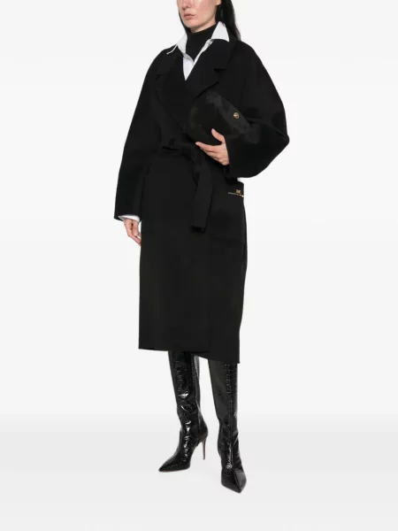 Palton Elisabetta Franchi cu autograf negru