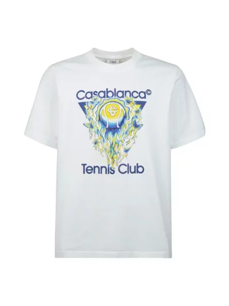 Koszulka Casablanca z krótkim rękawem do tenisa biała